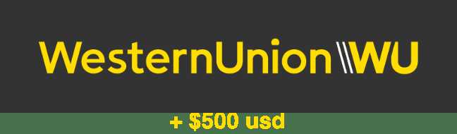 Western Union Transfer $500